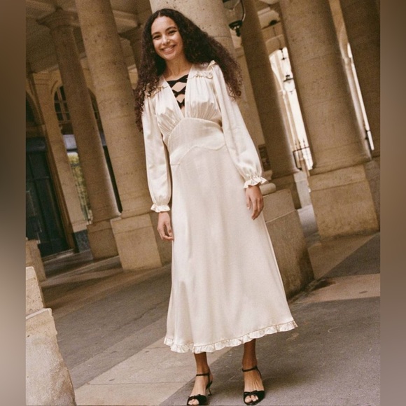 DOEN LORELEI SILK DRESS IN MOTHER OF PEARL, size XS, brand new, never worn. - Picture 3 of 16